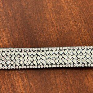 Thin 3/4 Inch Wide Rhinestone Jeweled Accent Belt for Formal or Bridal Dress